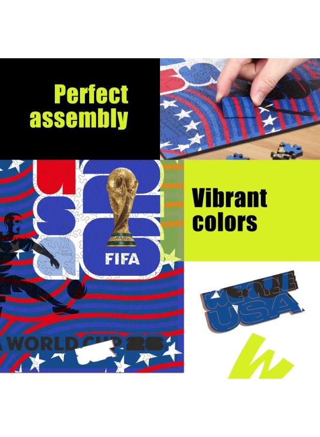 FIFA World Cup FIFA Official Licensed World Cup 26™ Host Country USA Wooden Jigsaw Puzzle 200 Pieces - Image 3